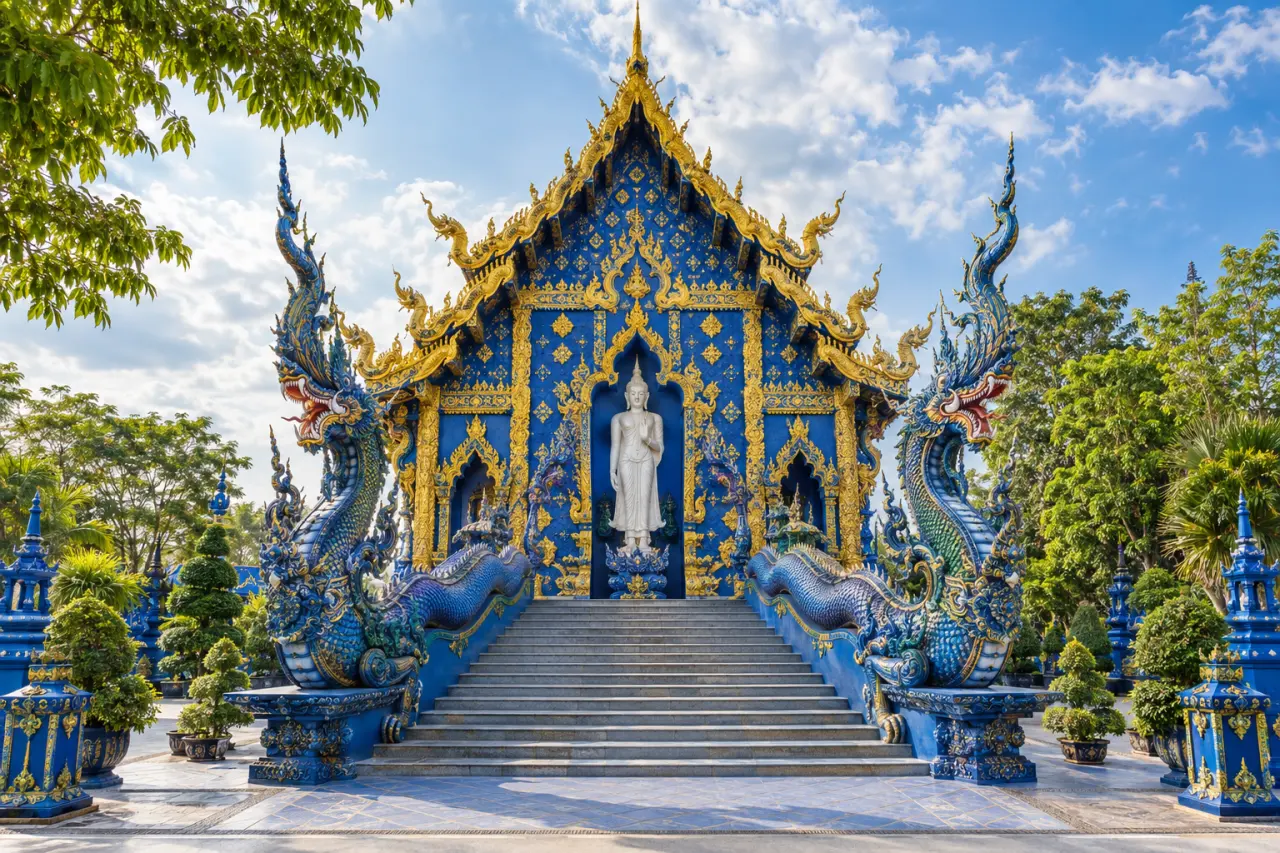 วัดร่องเสือเต้น สถานที่ท่องเที่ยวจังหวัดเชียงราย